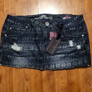 Almost famous Denim jean mini Skirt